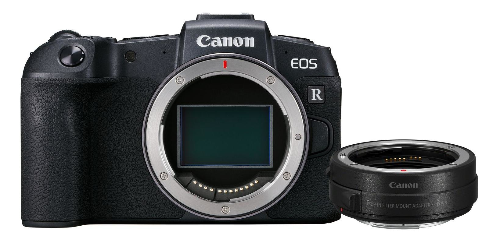 Boîtier Canon EOS RP + Adaptateur EF-EOS R - 26,2 MP - 6240 x 4160 pixels - CMOS - 4K Ultra HD - Écran tactile - Noir