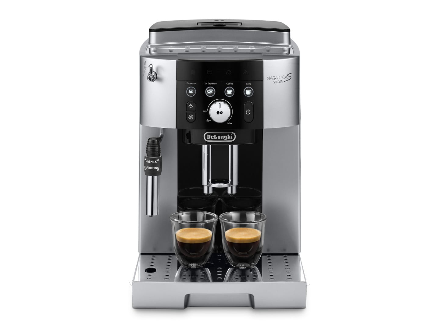 De Longhi Magnifica S Smart - Espresso machine - 1.8 L - Coffee beans - Ground coffee - Built-in grinder - Black - Silver - ECAM250.23.SB