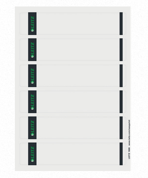 Esselte Leitz PC printable Spine Labels for standard lever arch files - Gray - Rectangle - A4 - 80 g/m² - 192 mm - 39 mm
