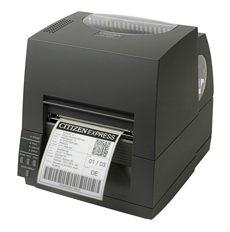 Citizen CL-S621II - Thermique direct / Transfert thermique - Imprimante POS - 203 x 203 DPI - 150 mm/sec - 10,4 cm - 2,54 m