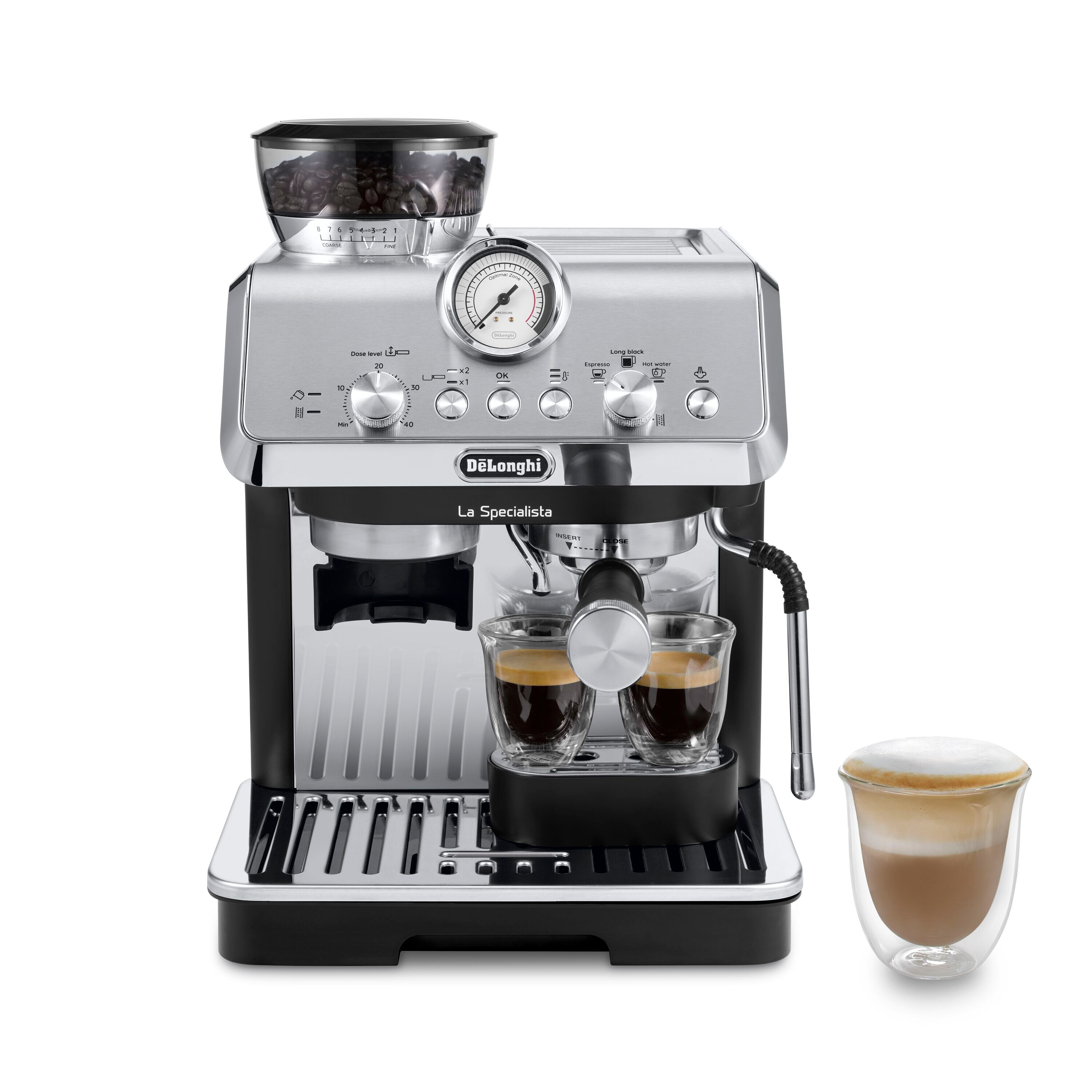 De Longhi EC9155.MB - Espresso machine - 2.5 L - Coffee beans - Built-in grinder - 1400 W - Black - Stainless steel - EC9155.MB