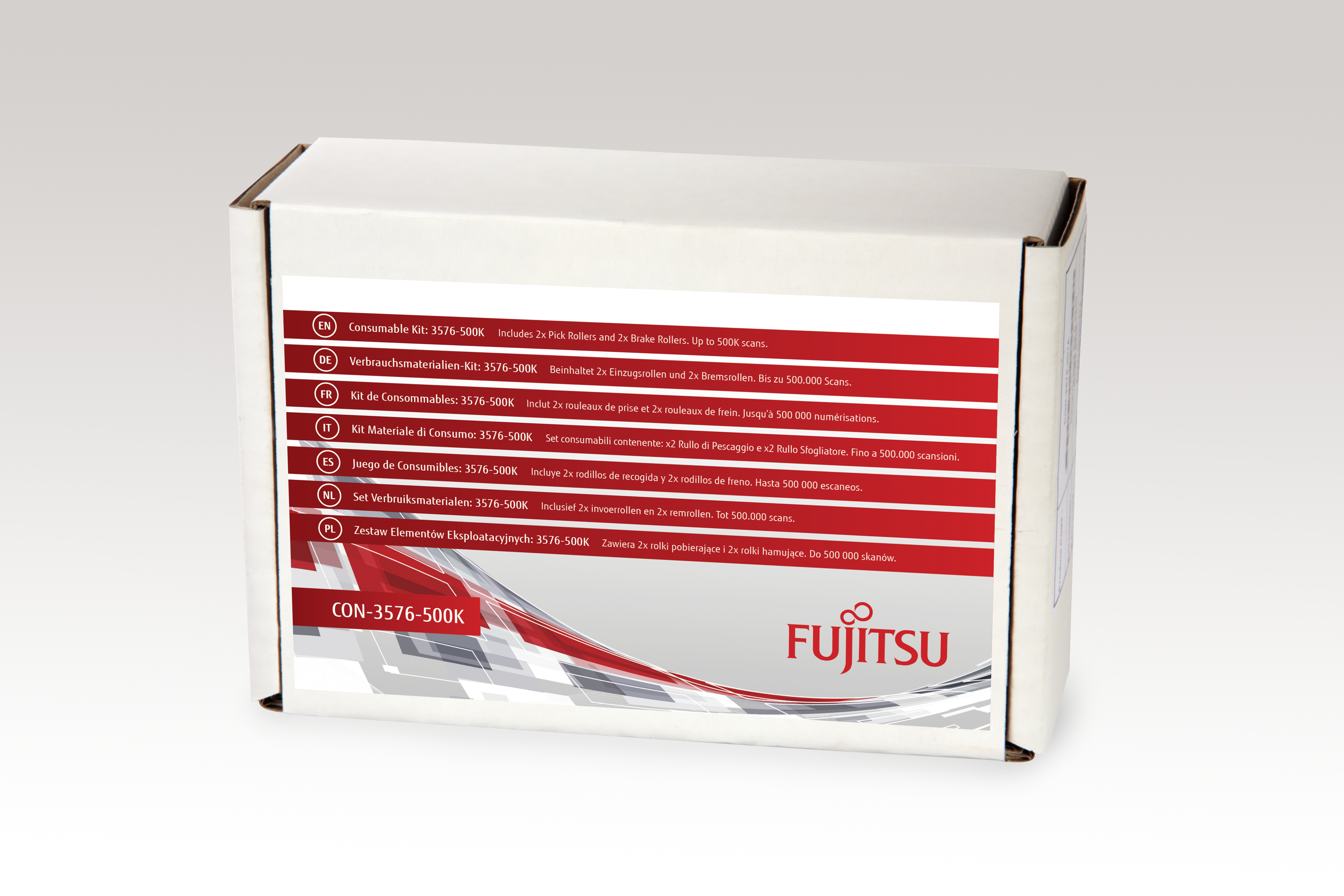 Gamme Fujitsu : 2 valeurs de pile et 2 valeurs de brems, 500 000 pièces