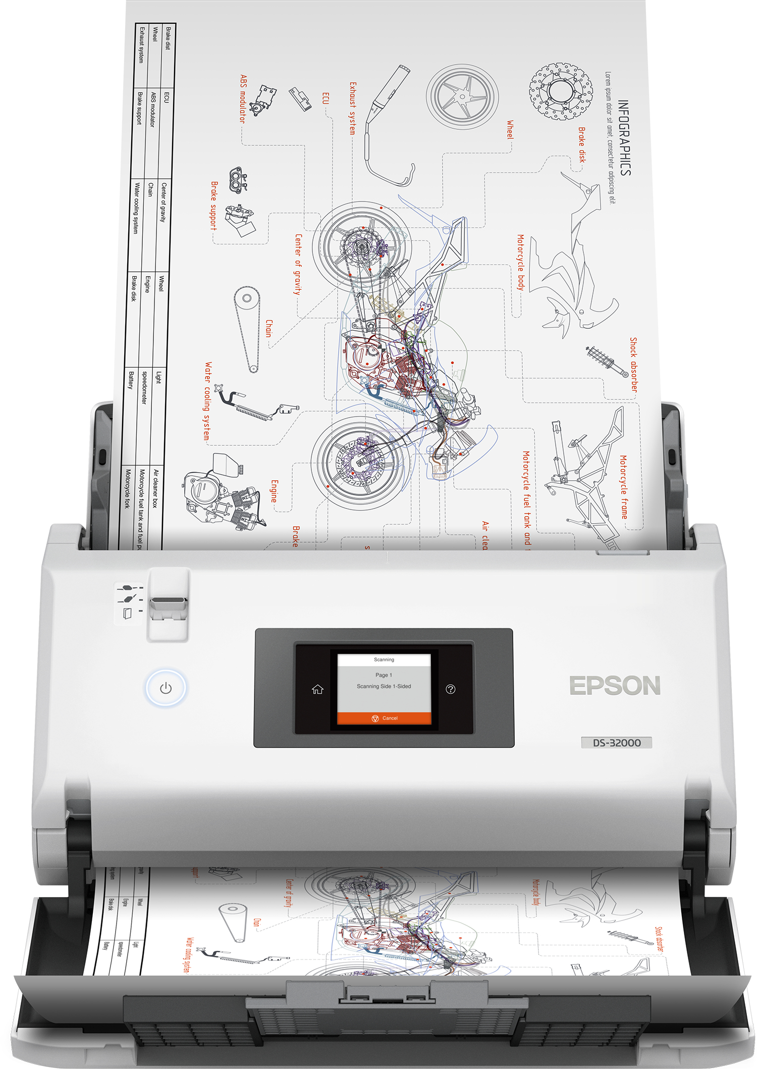 Epson WorkForce DS-32000 - 304,8 x 5588 mm - 600 x 600 DPI - 30 bits - 24 bits - 10 bits - 8 bits