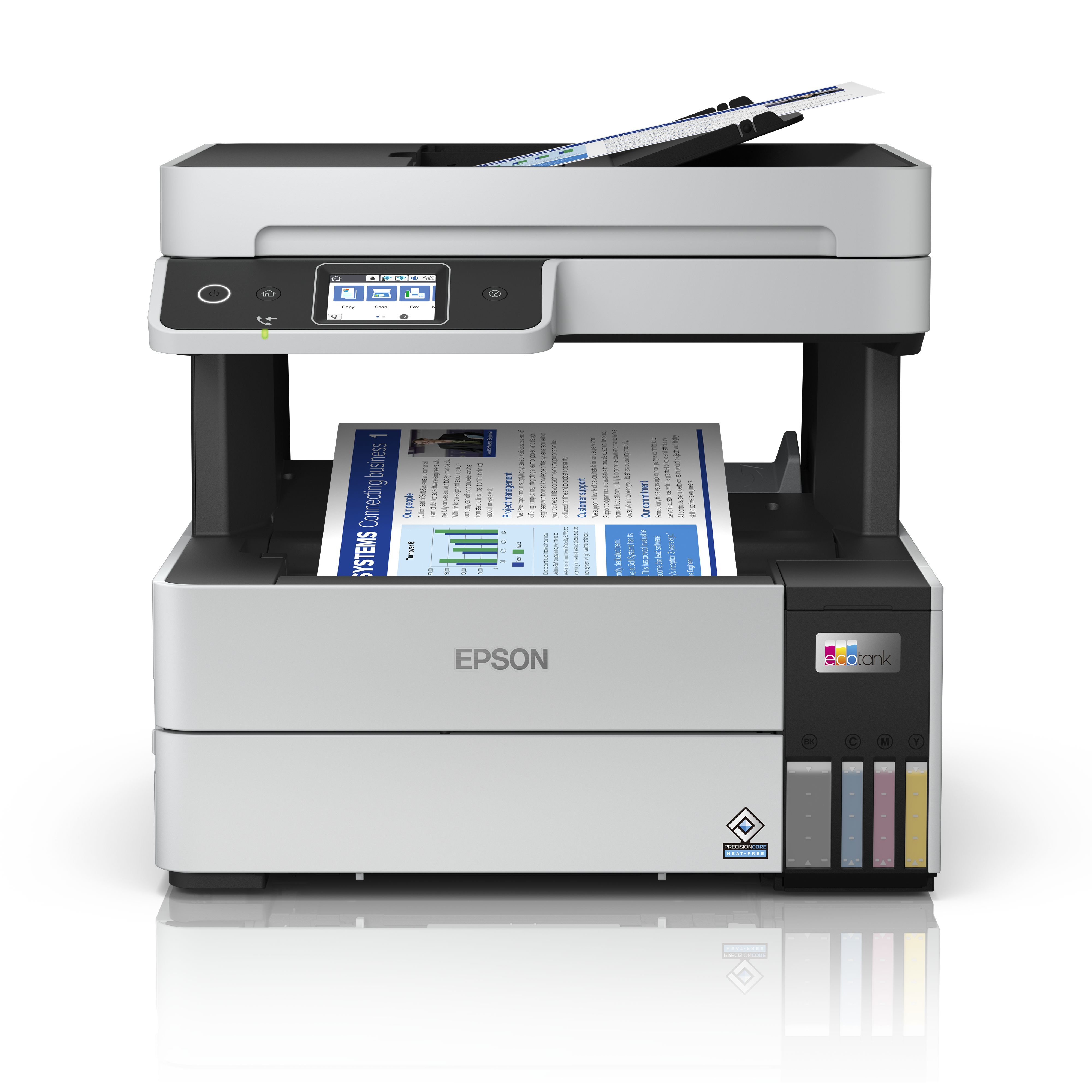 Epson EcoTank L6490 - Jet d'encre - Impression couleur - 4800 x 1200 DPI - A4 - Impression directe - Noir - Blanc