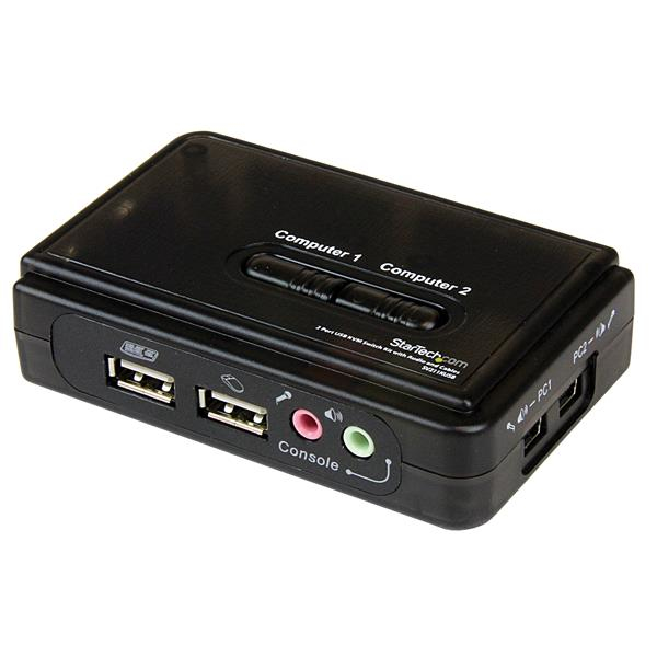 StarTech 2 Port USB KVM Switch Kit w/Audio Cables - SV211KUSB