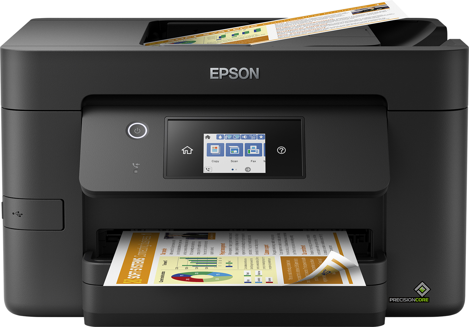 Epson WorkForce Pro WF-3820DWF - Jet d'encre - Impression couleur - 4800 x 2400 DPI - Numérisation couleur - A4 - Noir
