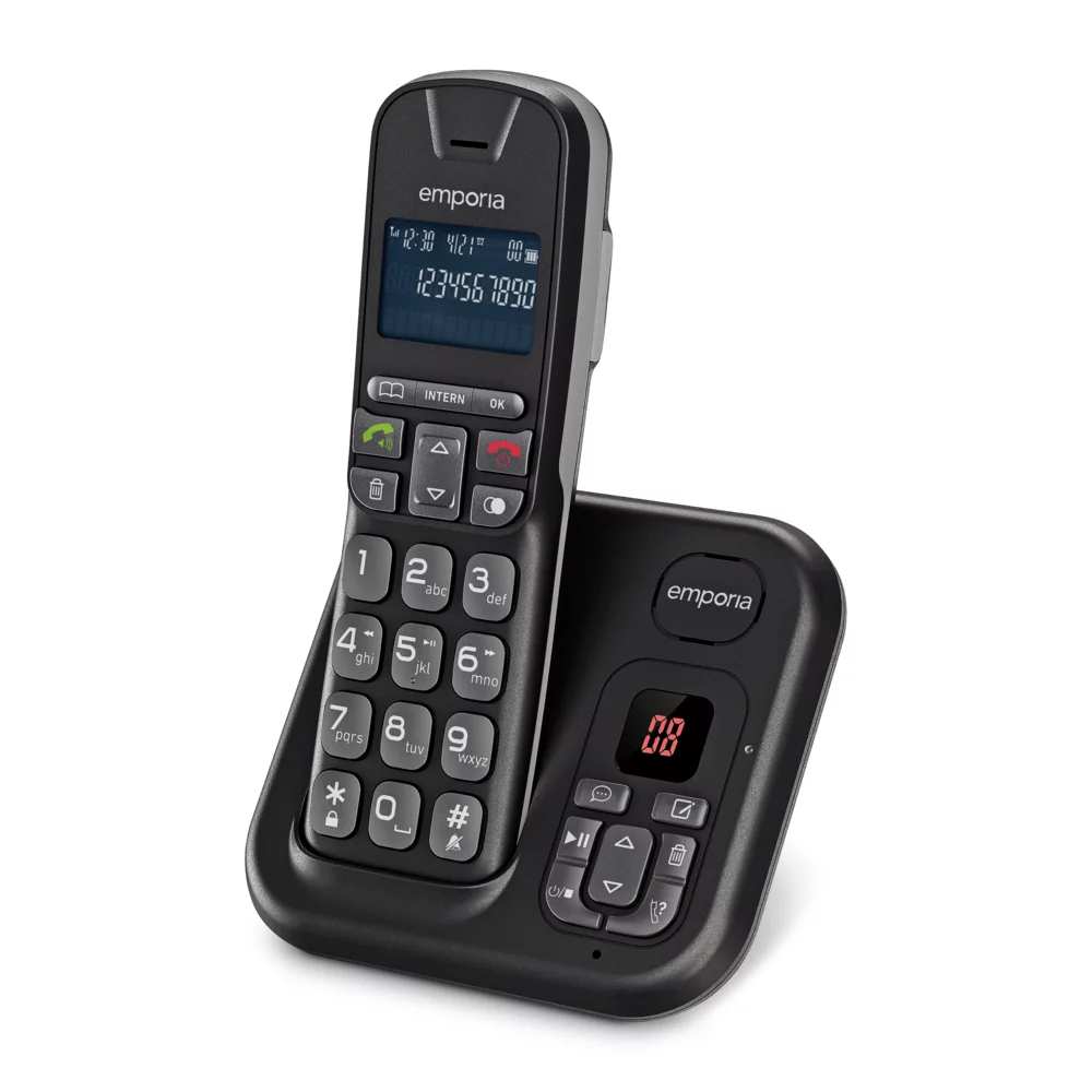 Emporia TH-21AB DECT-Schnurlostelefon u. dig. Anrufbeantworter - Analog Phone - Answering Machine