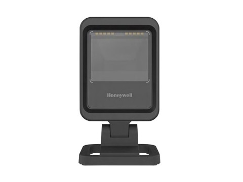 Genesis XP Presentation Scanner with Stand: Tethered. 1D, PDF417, 2D, SR focus. Black Scanner, Stand. Compatible with RS232/USB/KBW cables (not included)