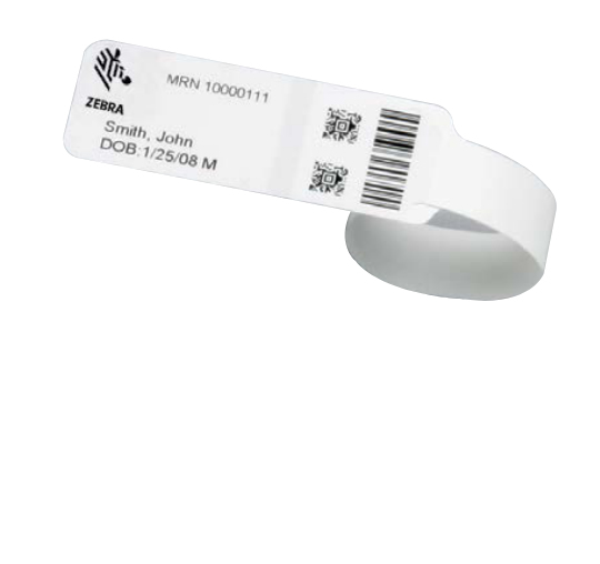 Zebra 10031289K - Bracelet d'hôpital - Blanc - Nylon - 15,2 cm (6")