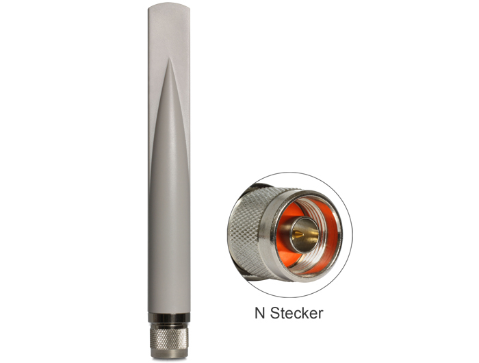 Delock 88453 - 2,5 dBi - 0,824 - 0,96 / 1,71 - 2,17 GHz - 50 ? - Antenne omnidirectionnelle - Type N - Polarisation verticale
