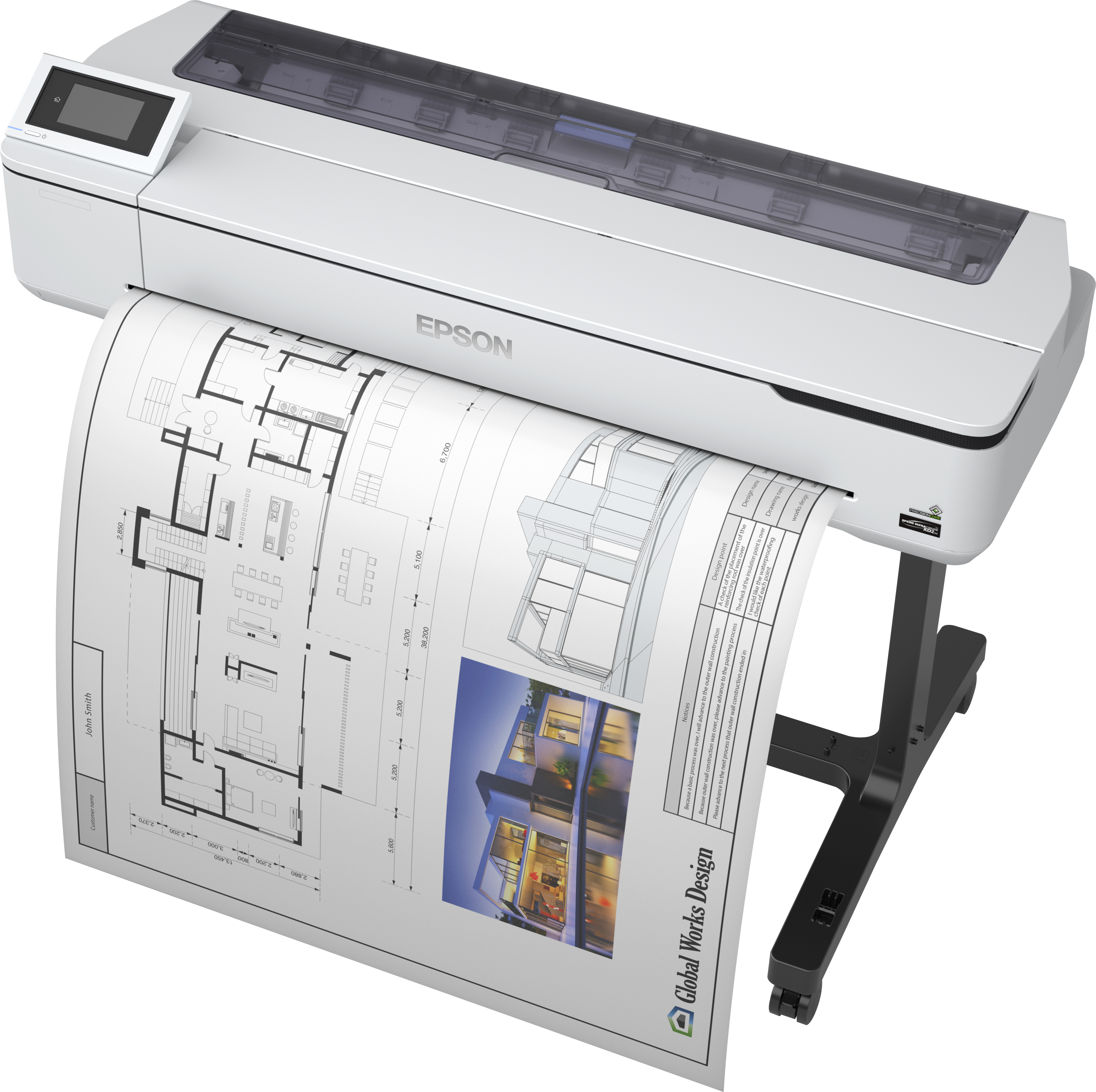 Epson SureColor SC-T5100 - Jet d'encre - 2400 x 1200 DPI - ESC/PR - HP-GL/2 - HP-RTL - Noir - Cyan - Jaune - Magenta - 50 ml - PrecisionCore