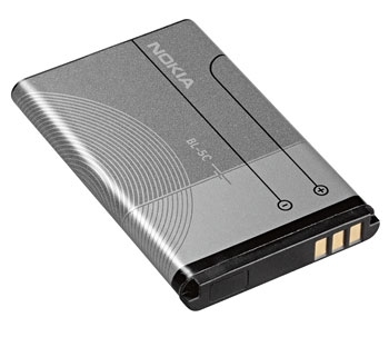 Nokia Battery BL-5C - Battery - Gray - Lithium-Ion (Li-Ion) - 970 mAh - 278812