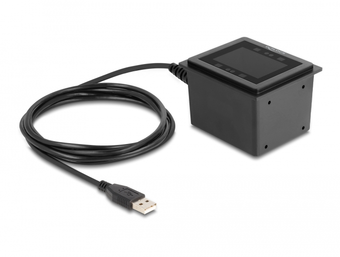 Delock USB Barcodescanner 1D und 2D kabelgebunden for den station├ñren Einbau - German - 90600