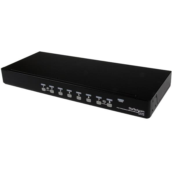 Commutateur KVM USB PS/2 8 ports avec montage en rack OSD