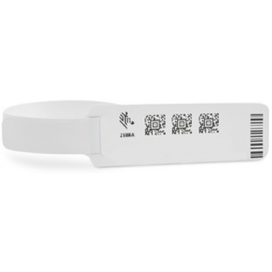 Zebra Z-Band UltraSoft - Sjukhusarmband - Vit - 15,2 cm