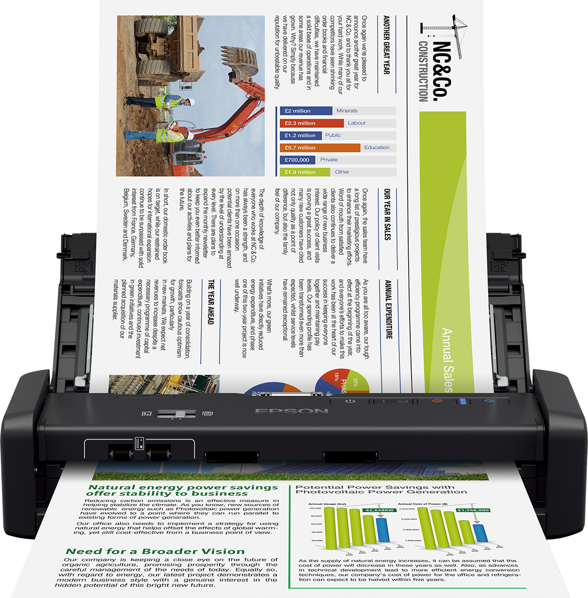 Epson WorkForce DS-360W Dokumentenscanner - Document Scanners - A4