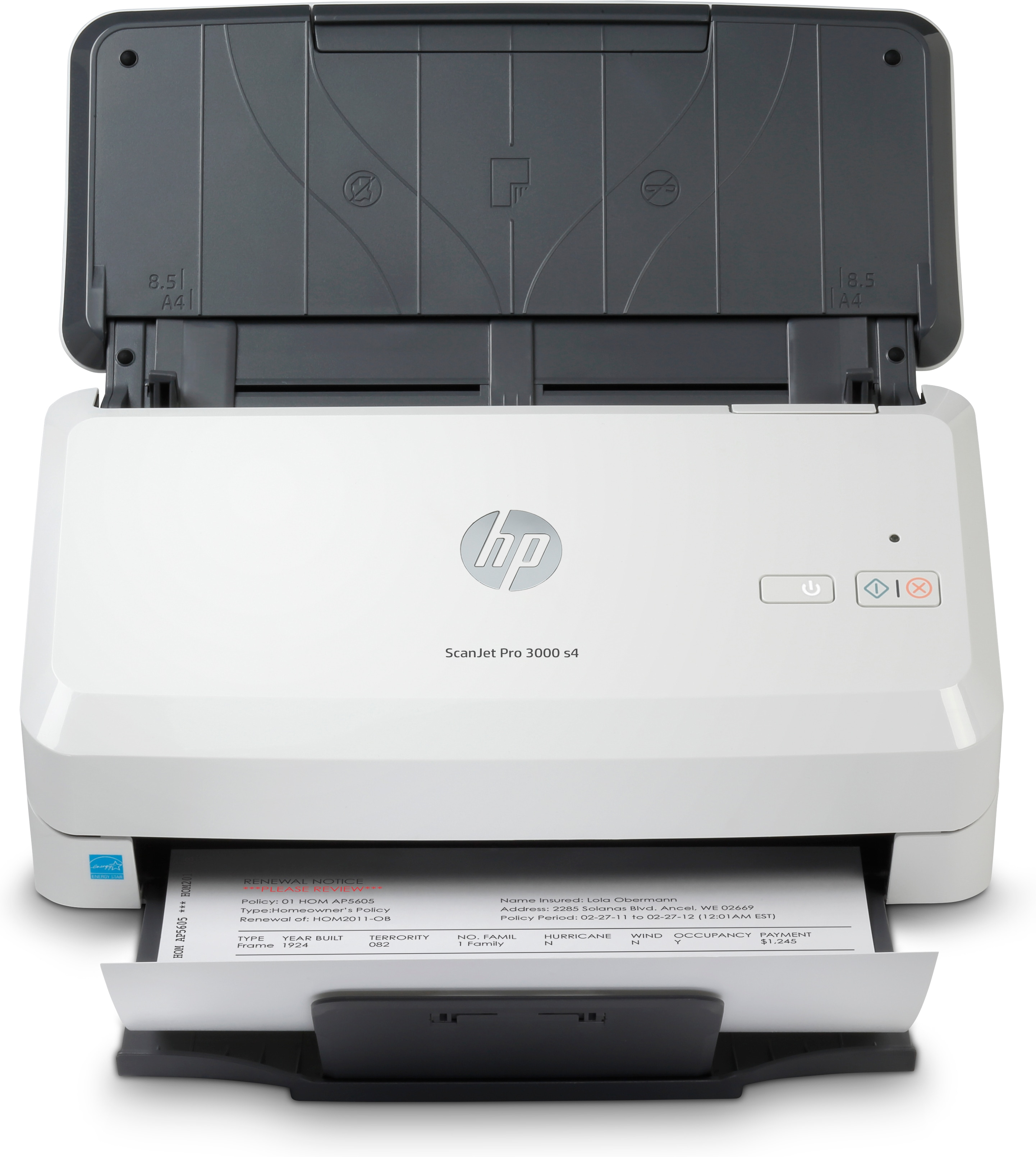 HP Scanjet Pro 3000 s4 - 216 x 3100 mm - 600 x 600 DPI - 48 bit - 24 bit - 40 ppm - Sheet-fed scanner - 6FW07A#B19