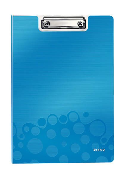Esselte Leitz WOW Clipfolder with cover - Blue - 75 sheets - A4 - Metal - Polyfoam - 1 pockets - 230 mm