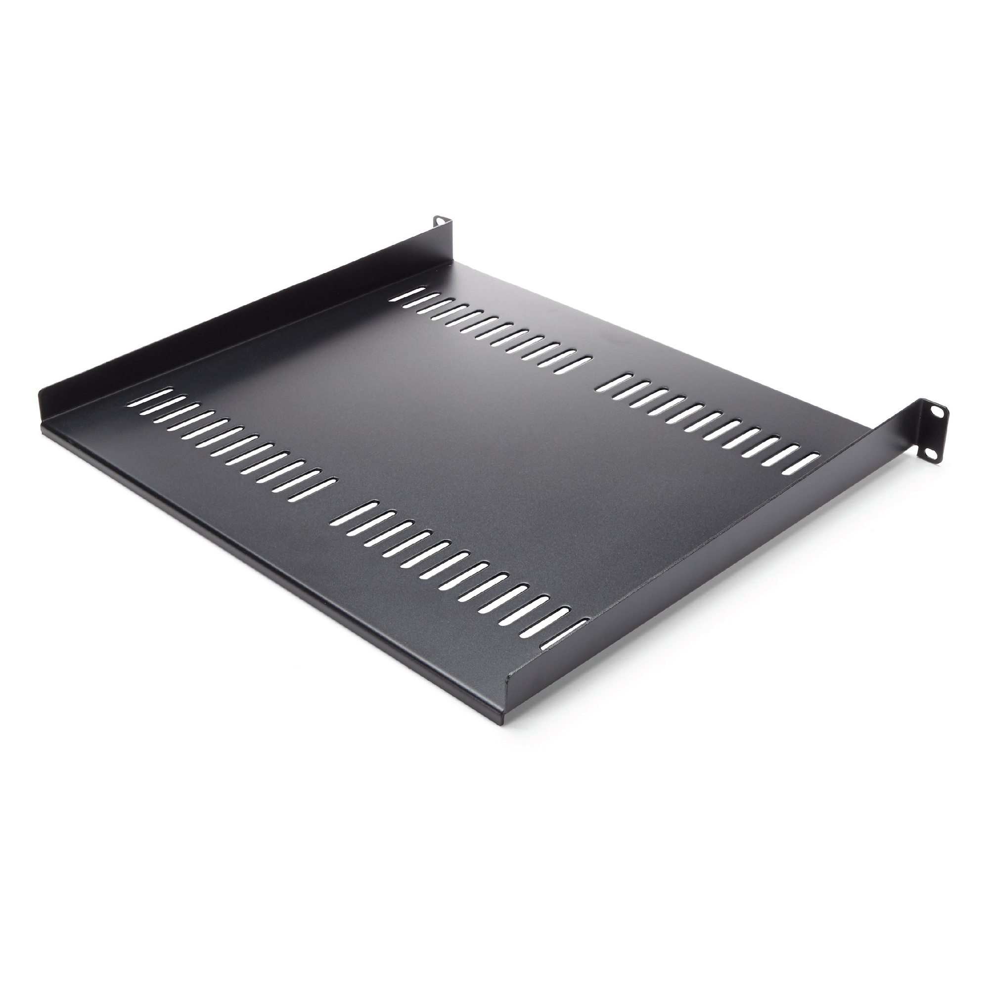StarTech Vented 1U Rack Shelf - 16 in. Deep - Rack - Shelf - Black - 1U - 40.6 cm (16") - CABSHELF116V
