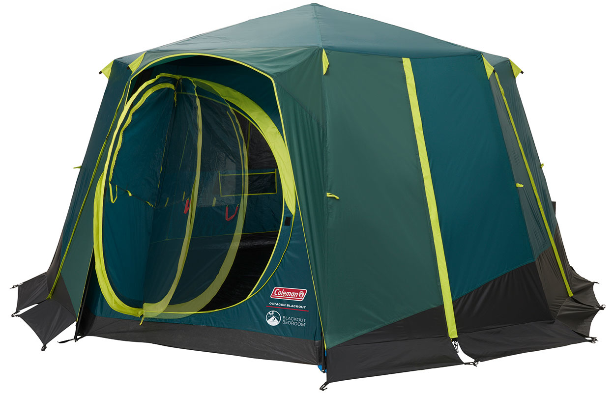 Coleman Octagon - Camping - Cadre rigide - 8 personne(s) - 15,7 m² - 20,6 kg - Vert - Jaune