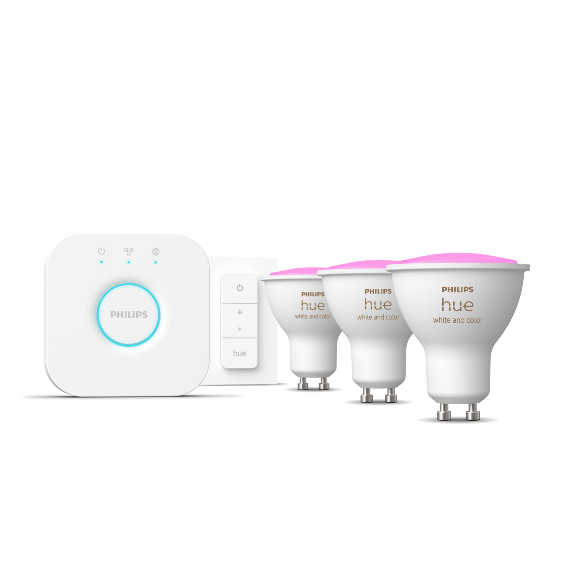 Signify Kit de démarrage Blanc & Couleur 3 x GU10