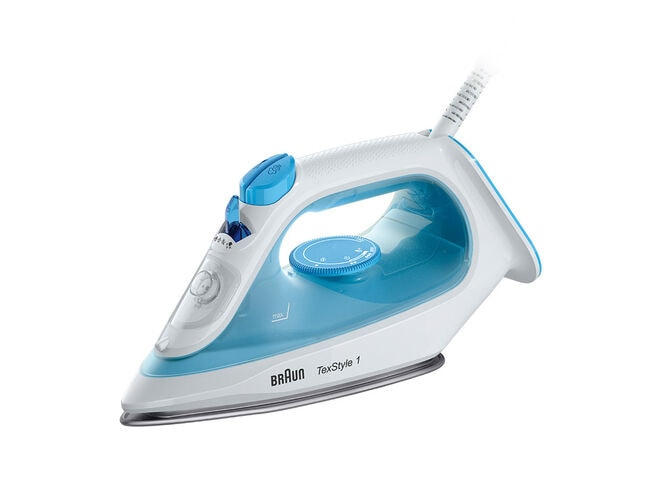 Braun TexStyle 1 Steam Iron Blå/Hvit 120g/min Keramisk såle - SI 1050 BL