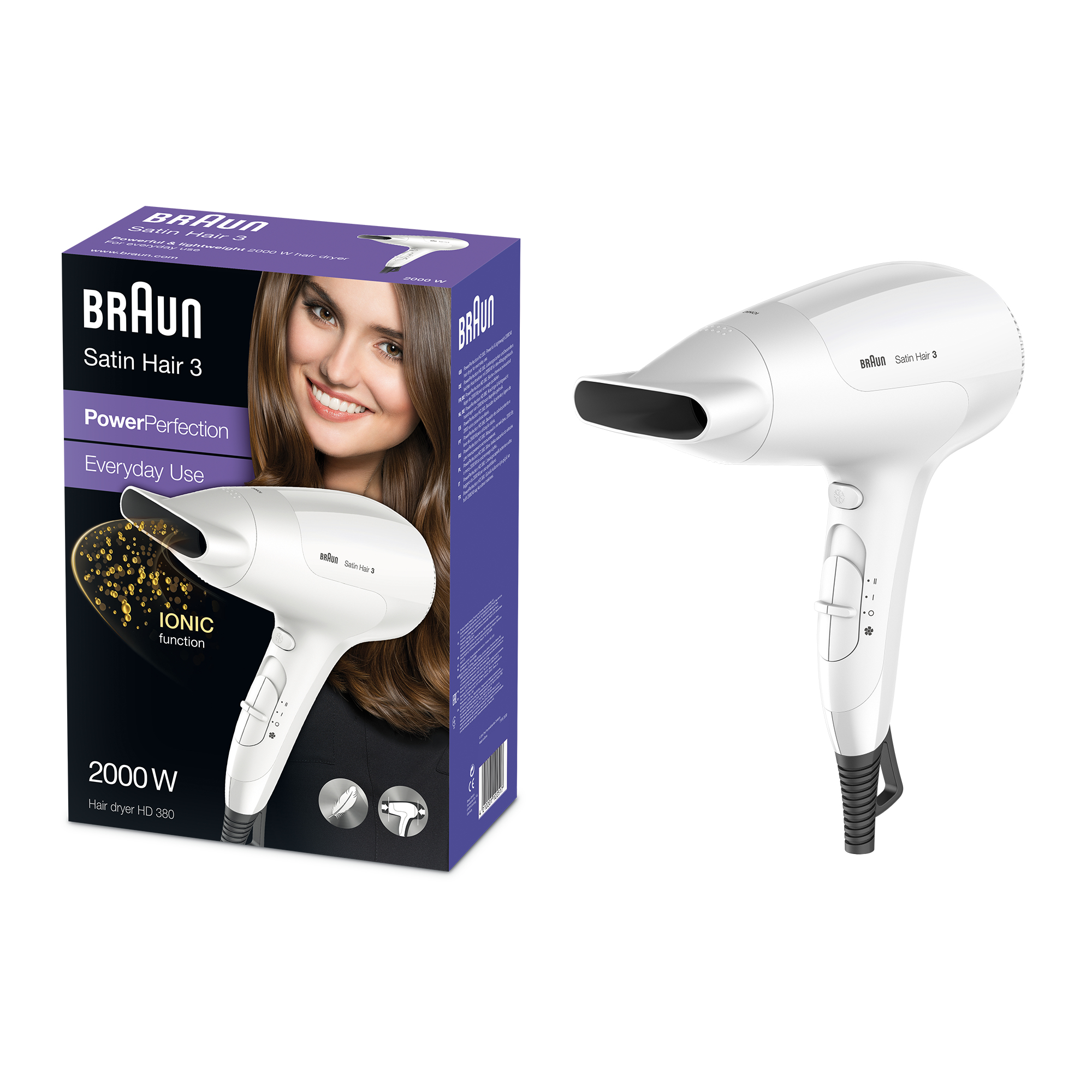 Braun Satin Hair HD 380 Sèche-cheveux 2000 W