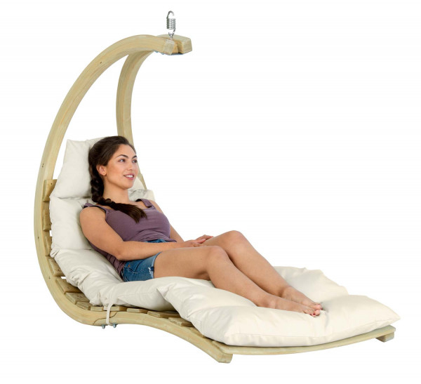 Amazonas AZ-2020410 - Chaise longue suspendue - Sans support - Intérieur/extérieur - Beige - Polyester - Polypropylène (PP) - 120 kg