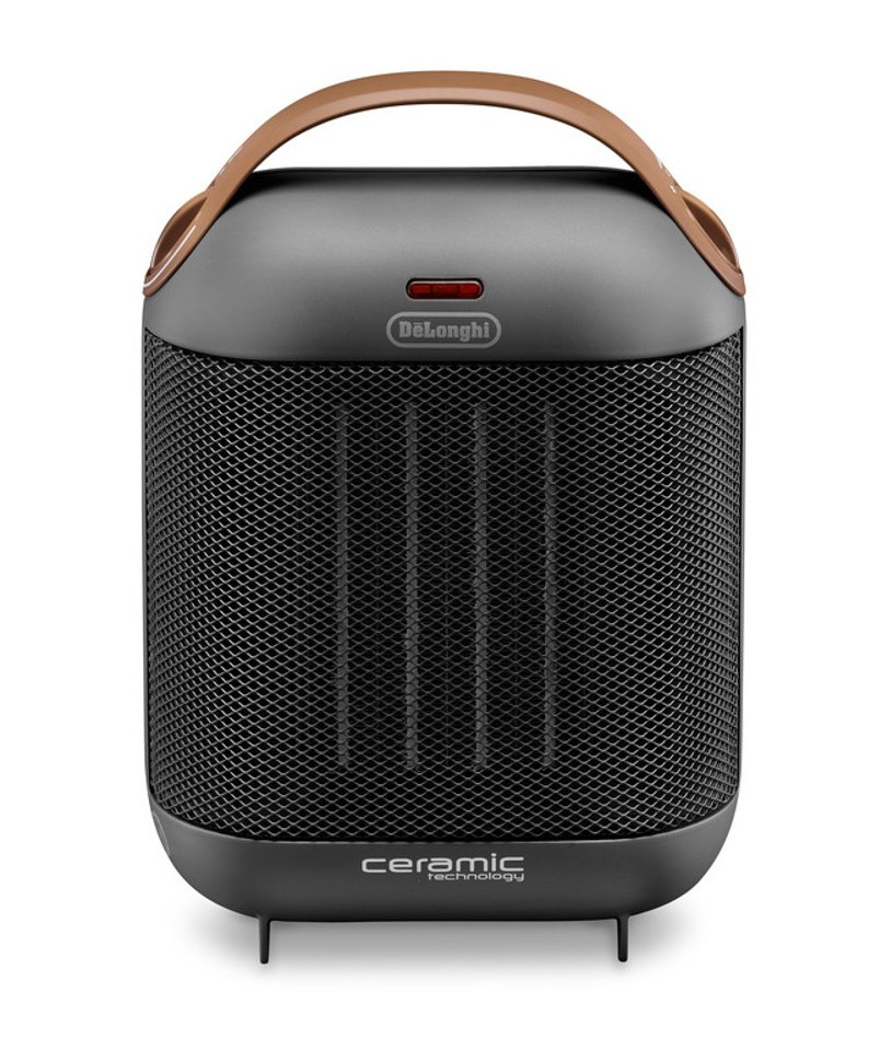De Longhi HFX30C18.AG - Fan electric space heater - Ceramic - Indoor - Floor - Black - Grey - Rotary