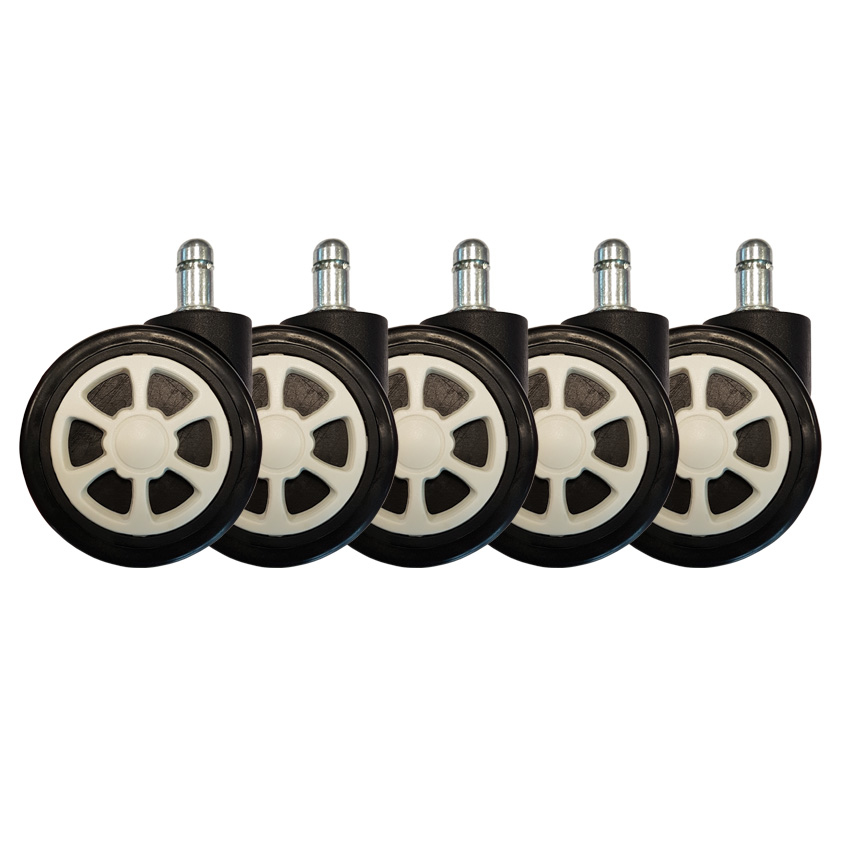 LC-CASTERS-3BW : Roulettes pour chaise de jeu, 2,4"