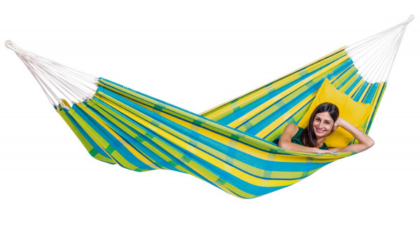 Amazonas AZ-1018220 - Hamac suspendu - 200 kg - 2 personnes - Coton - Polyester - Multicolore - 3400 mm