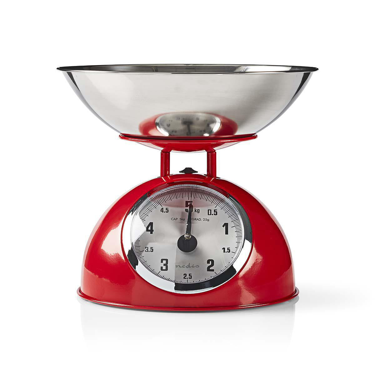 Nedis KASC110RD Balance 5 kg acier rouge