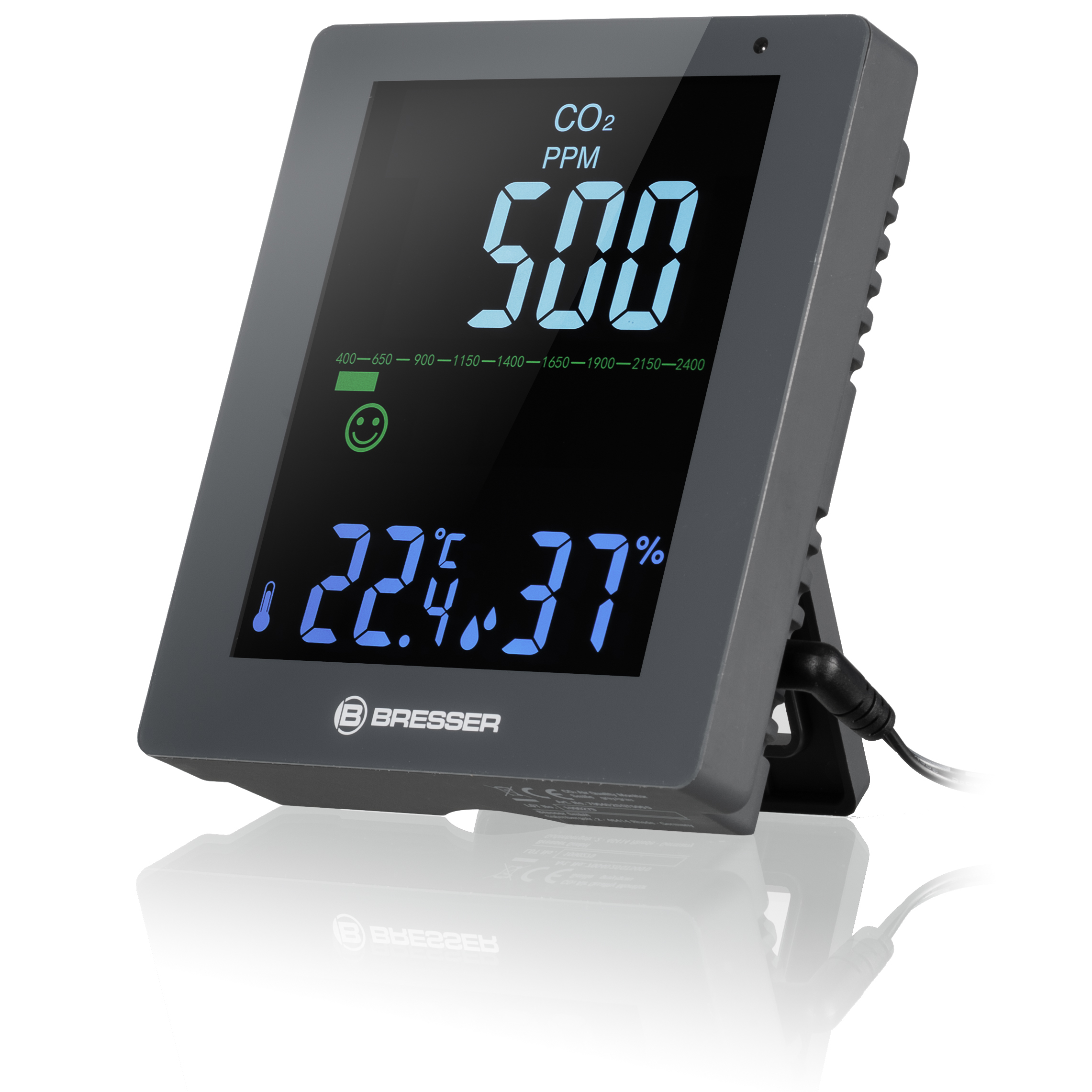Bresser 7004020GYE000 Compteur de CO2 gris