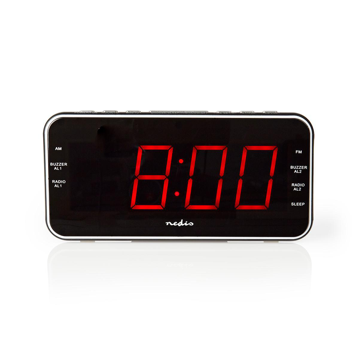 Nedis CLAR004BK Väckarklocka AM/FM - CLAR004BK