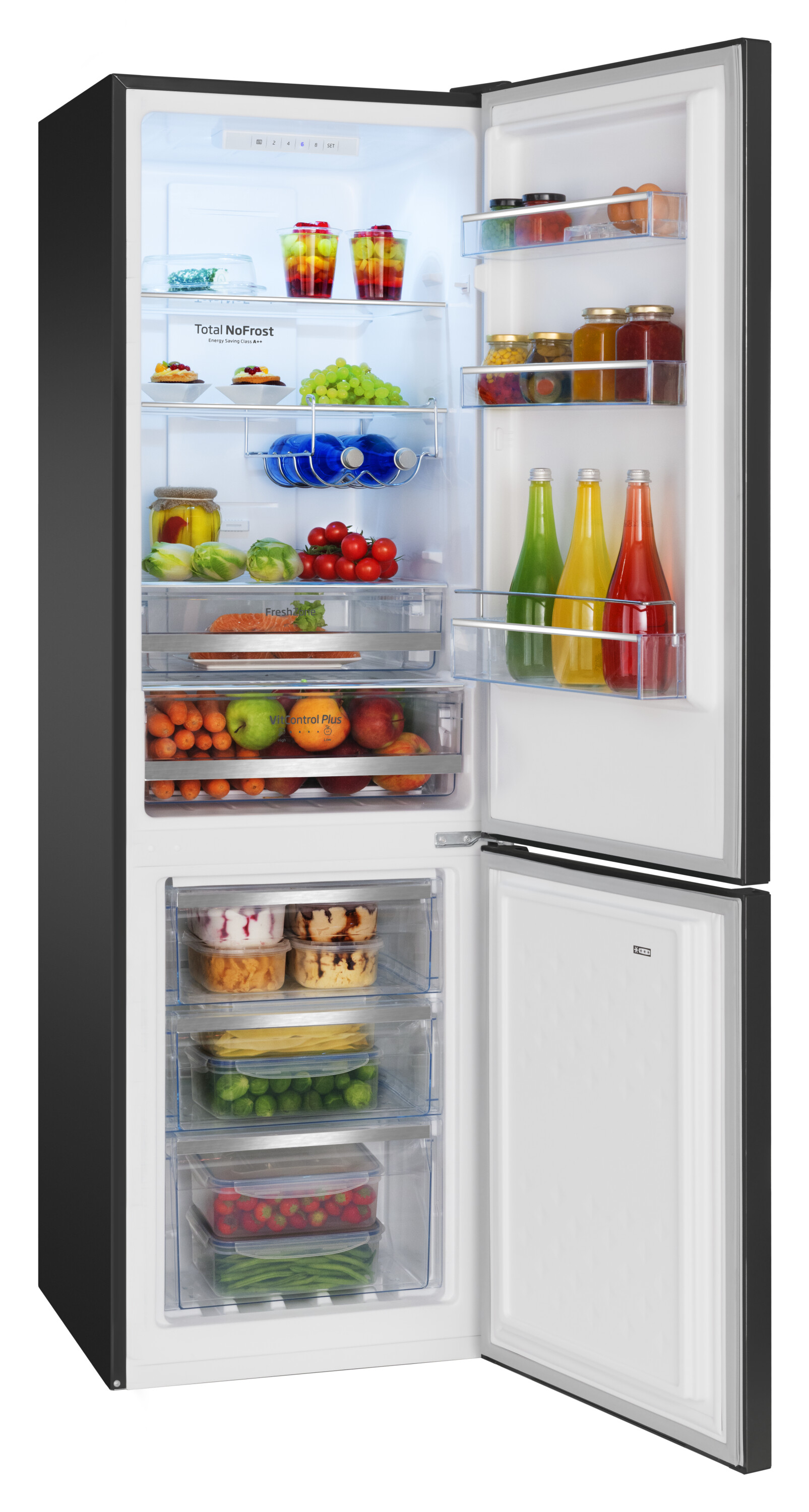 Amica KGC 15495 S fridge/freezer, 250L, No Frost, stainless - KGC 15495 S