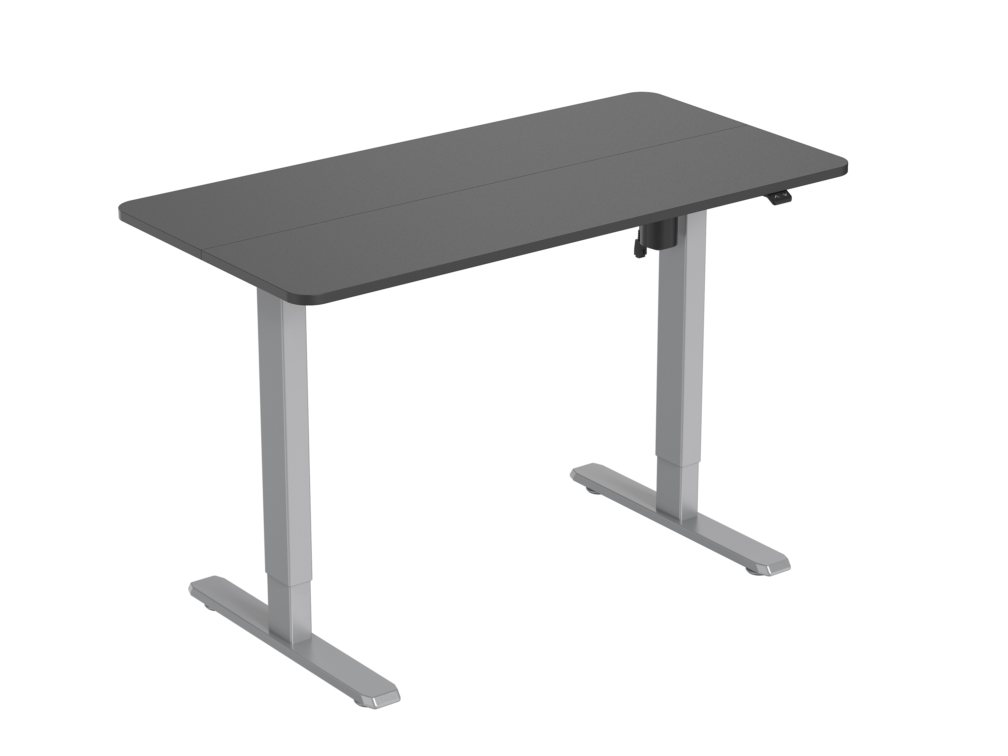 Equip ERGO Bureau électrique assis-debout avec plateau - Gris - Droit - Forme rectangulaire - Plastique - Acier inoxydable - Bureau à domicile - Bureau - Mat