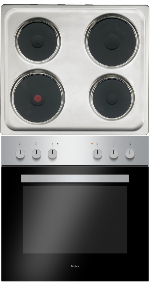 Amica EHE 932 000 Table de cuisson E, 4 zones, acier inoxydable