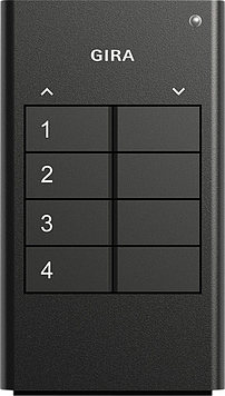 GIRA 512400 - Portable - Sans fil RF - Sans fil - 868,3 MHz - 20 mW - Noir