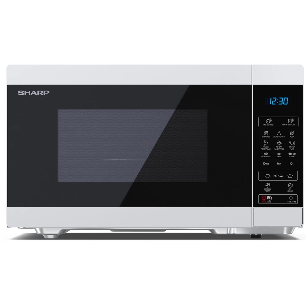 Sharp YC-MG81E-W - Countertop - Grill microwave - 28 L - 900 W - Touch - Black - White - YC-MG81E-W