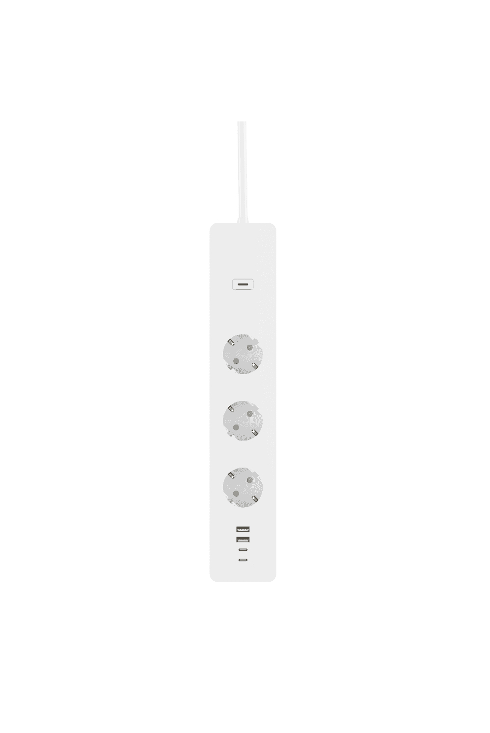 Woox R6132 Smart Power Strip - 3 prises, 2xUSB-A, 2xUSB-C, blanc