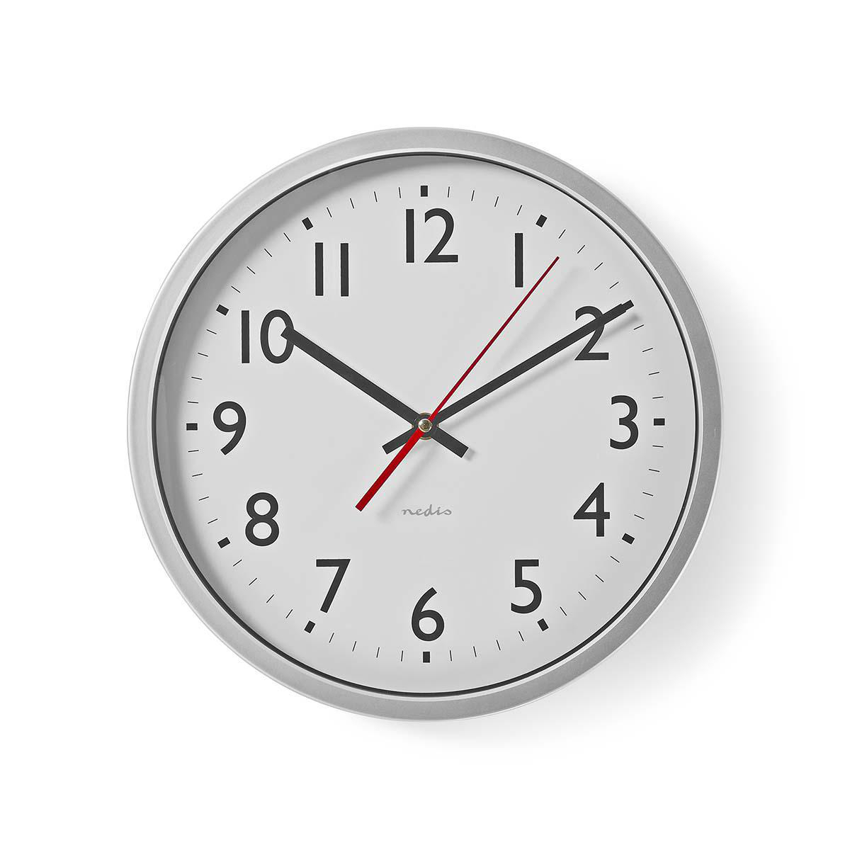 Nedis CLWA110WT Clock 30cm Plastic