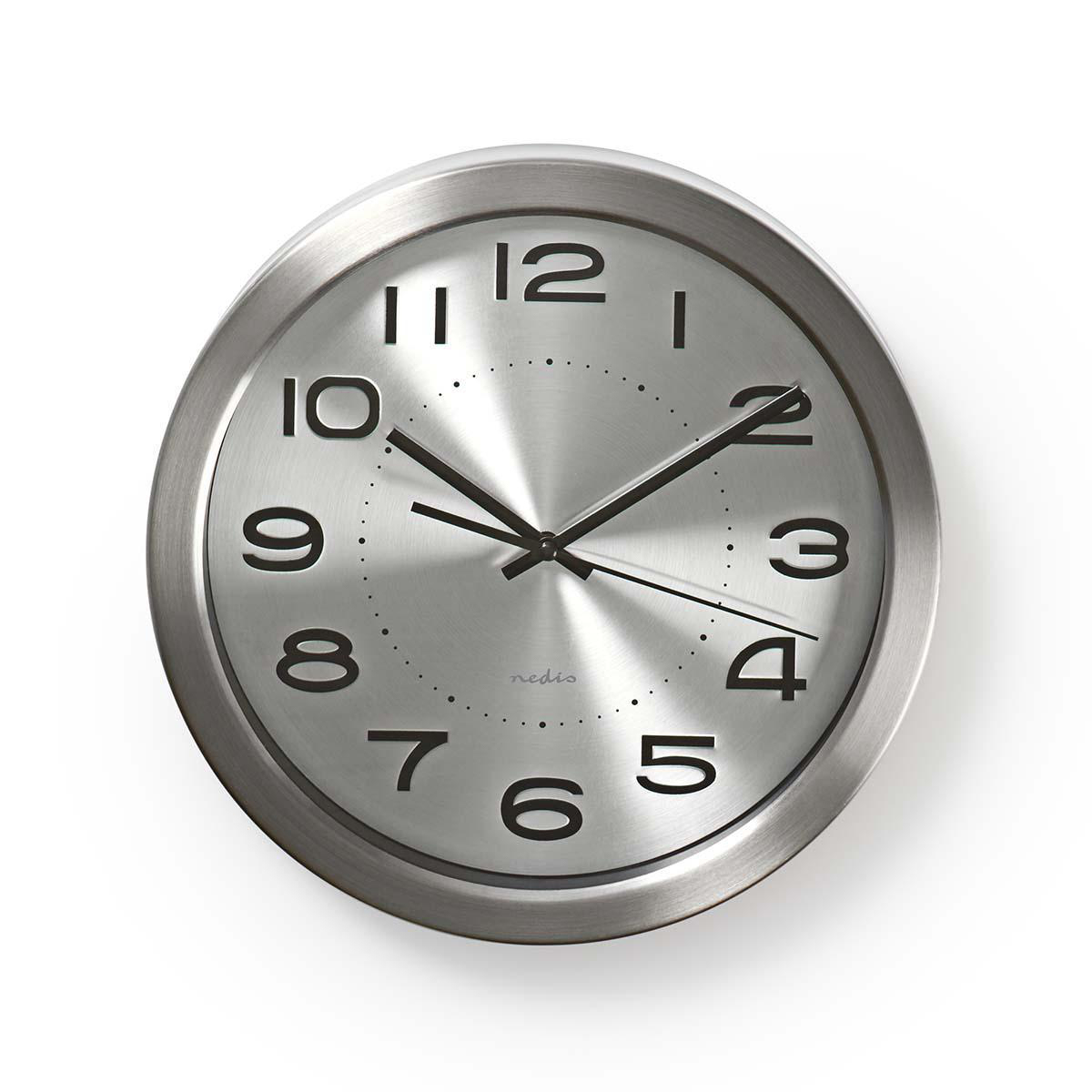 Nedis CLWA010MT30SR Horloge 30 cm Acier