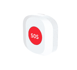 Bouton d'alarme sans fil Woox R7052 - Rouge/blanc, portée de 30 m pour une aide rapide