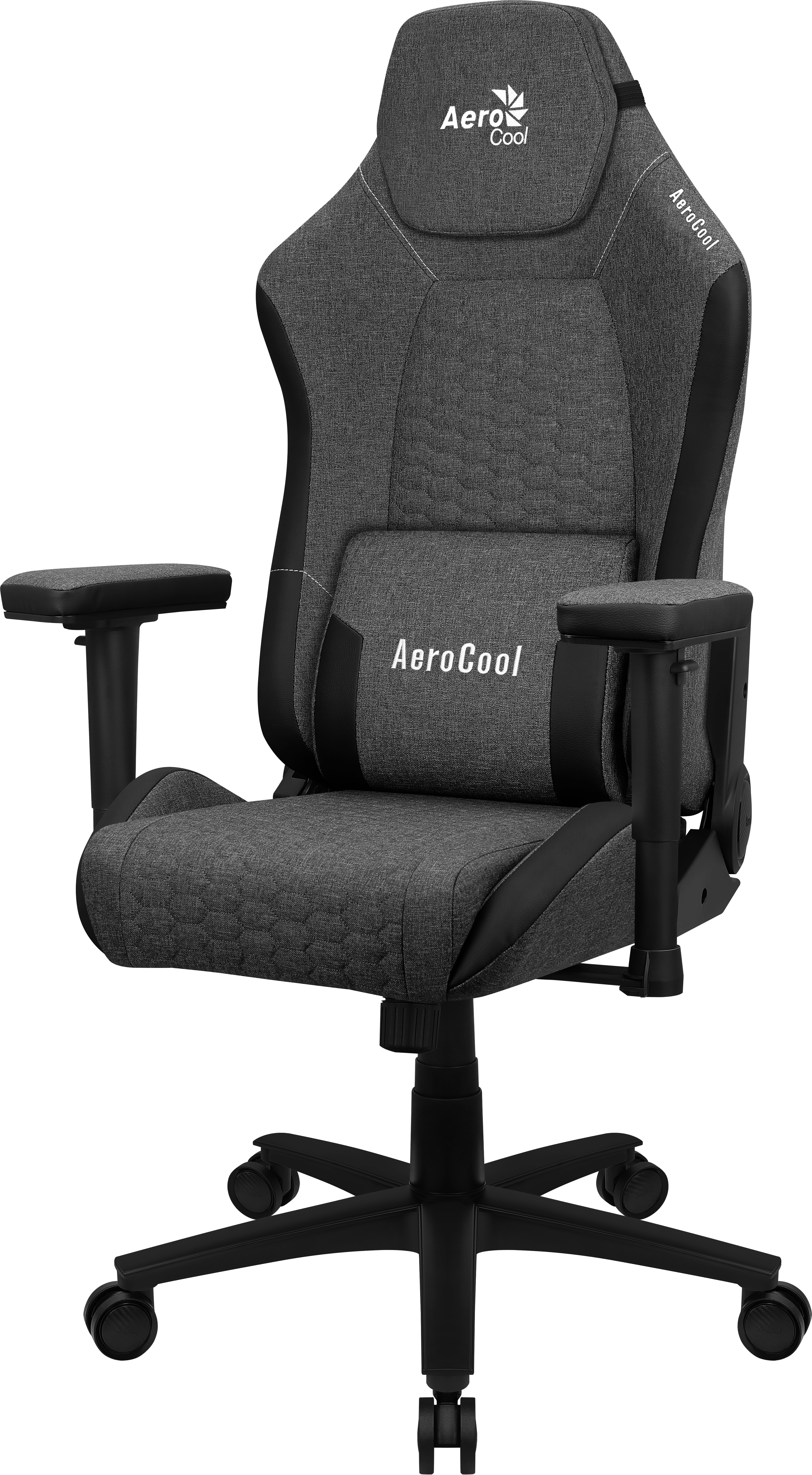 Chaise gaming AeroCool Crown Ash, AeroWeave, noire, 150 kg