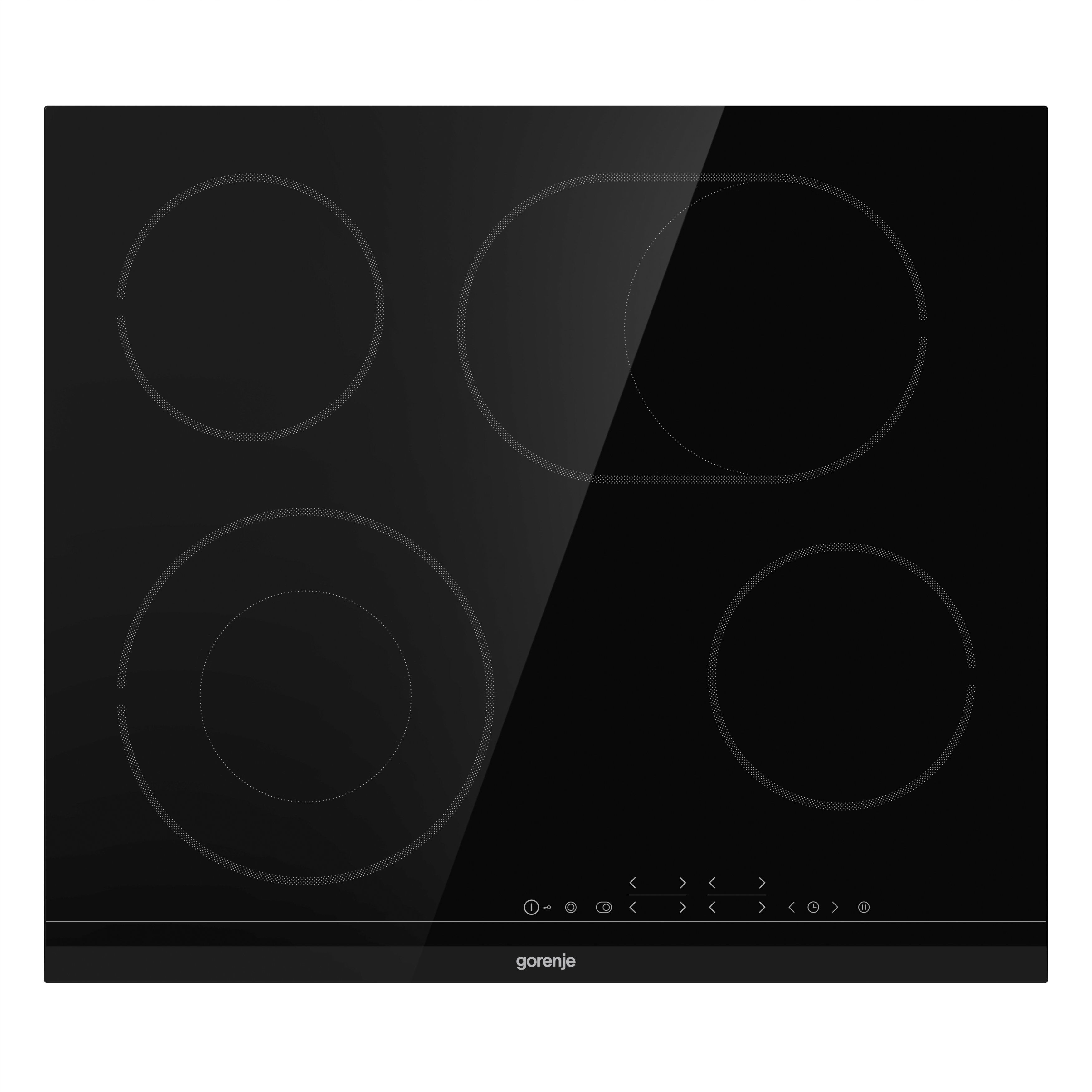 Plaque de cuisson céramique noire 4 zones Gorenje ECT643BCSC 60 cm