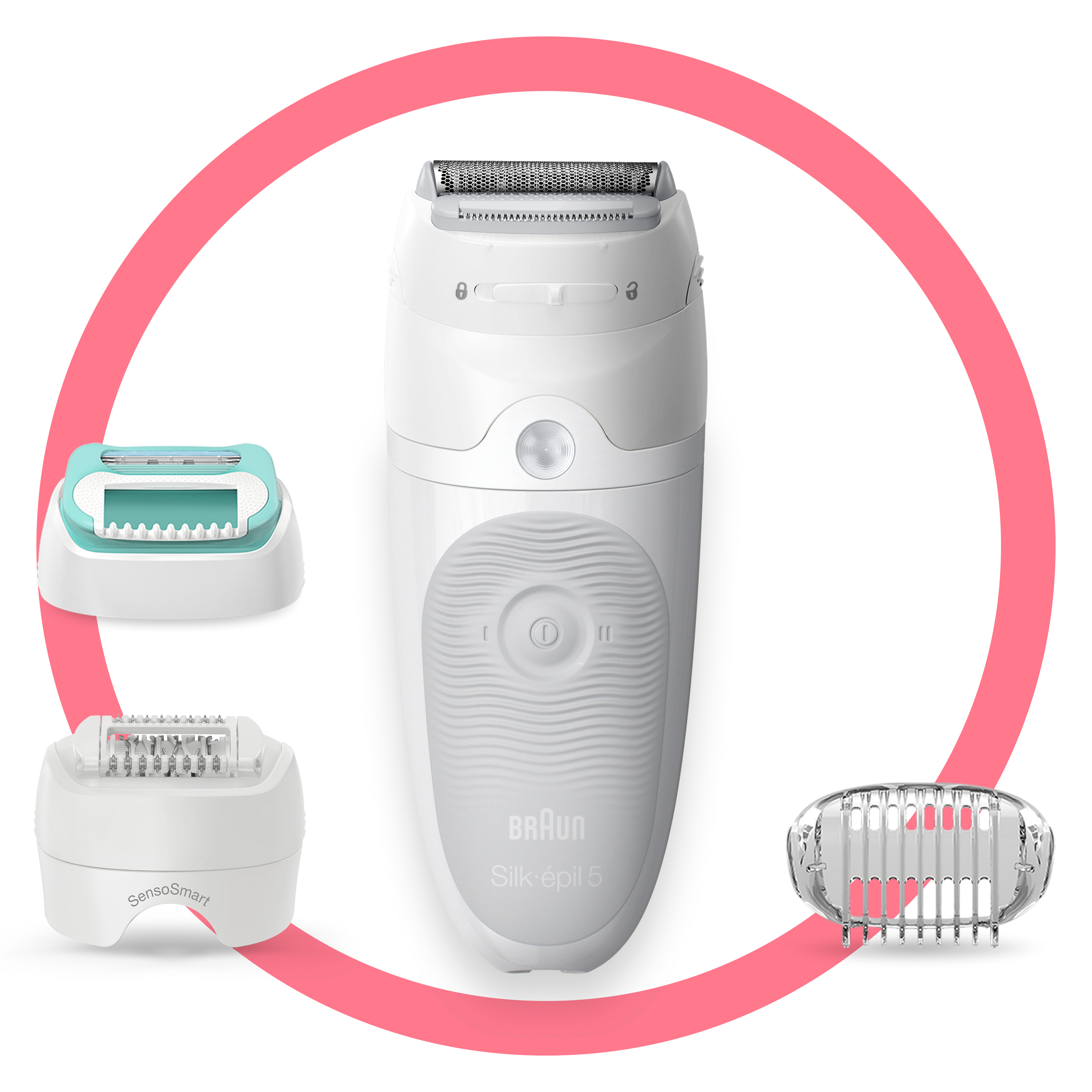 Braun Silk-épil 5 81770430 Epilator White 28 MicroGrip Tweezers - 81770430