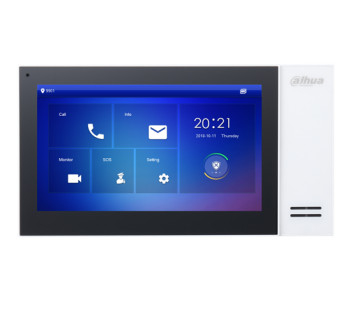 Dahua Technology VTH2421FW - 17,8 cm (7") - LCD - 1024 x 600 pixels - Capacitif - H.264 - Noir - Blanc