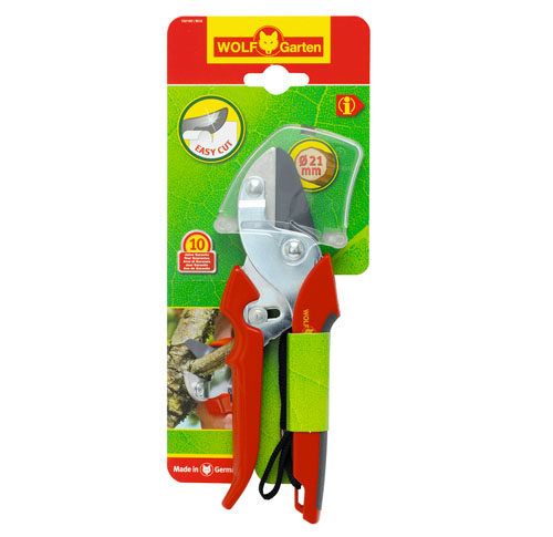 WOLF-Garten RS-EN secateurs with anvil, red, 1.9 cm cutting capacity - 73AFA009650
