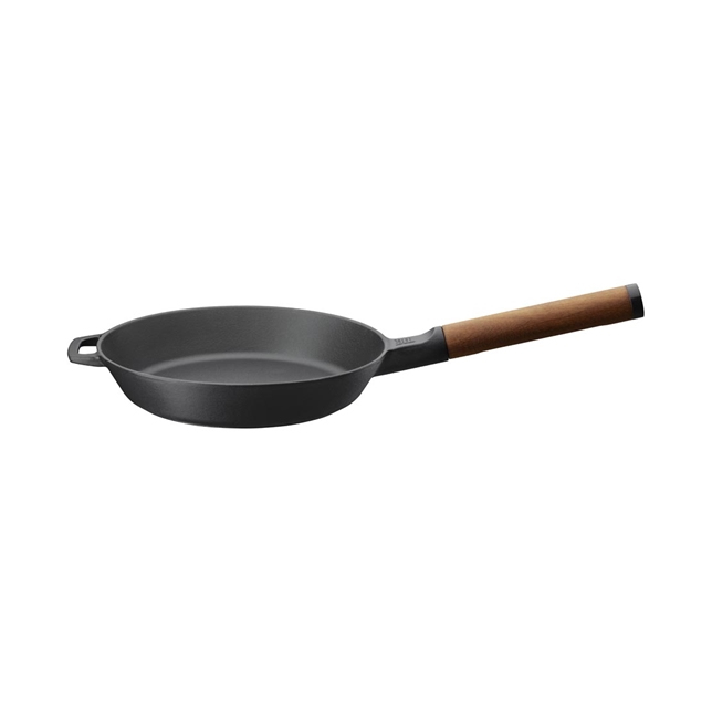 Fiskars Norden - Poêle multi-usages ronde - Noire - 270 °C - Fonte - Céramique - Gaz - Halogène - Induction - Plaque étanche