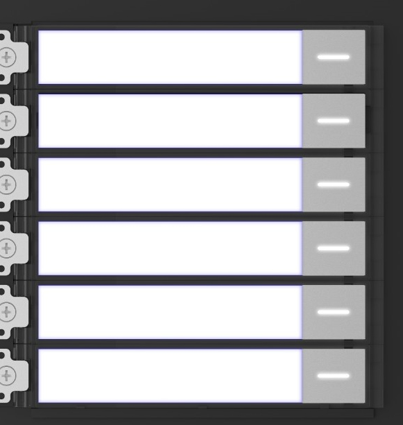 Unité de plaque signalétique HIKVISION (accès requis) 6 boutons d'appel DS-KD-KK